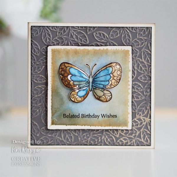 Woodware Mini Wings Marbled White  Clear Stamps - Stempel 