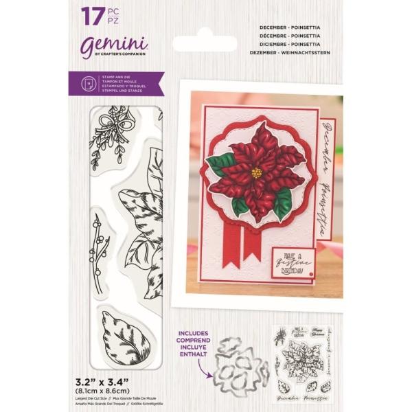 Gemini December Poinsettia Stamp & Die  - Stempel & Stanze 