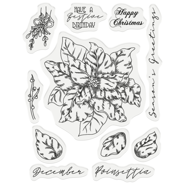 Gemini December Poinsettia Stamp & Die  - Stempel & Stanze 