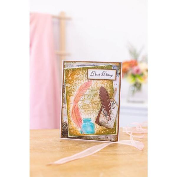 Crafters Companion - Vintage Diary Adorning Sentiments  - Clear Stamps