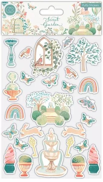 Craft Consortium Secret Garden Puffy Stickers  - 