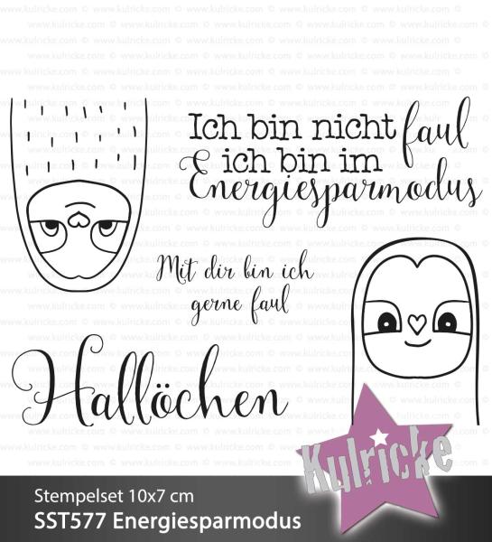 "Energiesparmodus" Clear Stamp