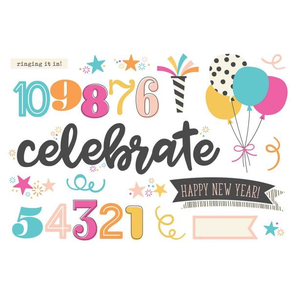 Simple Stories Simple Pages Pieces Happy New Year (15904)   -  Stanzteile