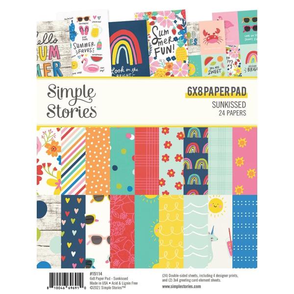 Simple Stories Simple  Sunkissed  Paper Pad - Designpapier 6x8 Inch