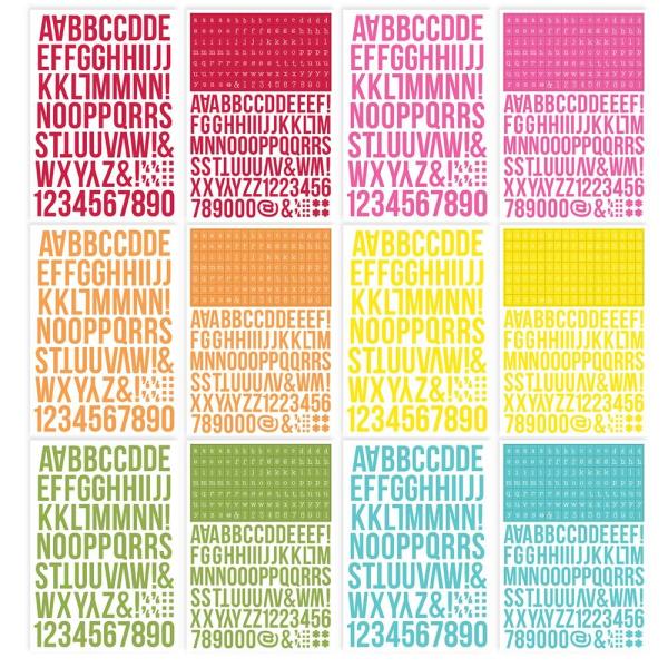 Simple Stories - Color Vibe - Brights - Alpha Sticker Books