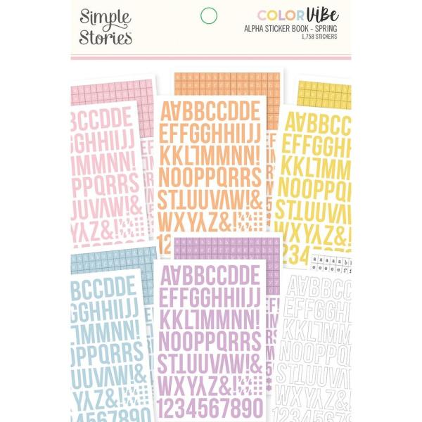 Simple Stories - Color Vibe - Spring - Alpha Sticker Books