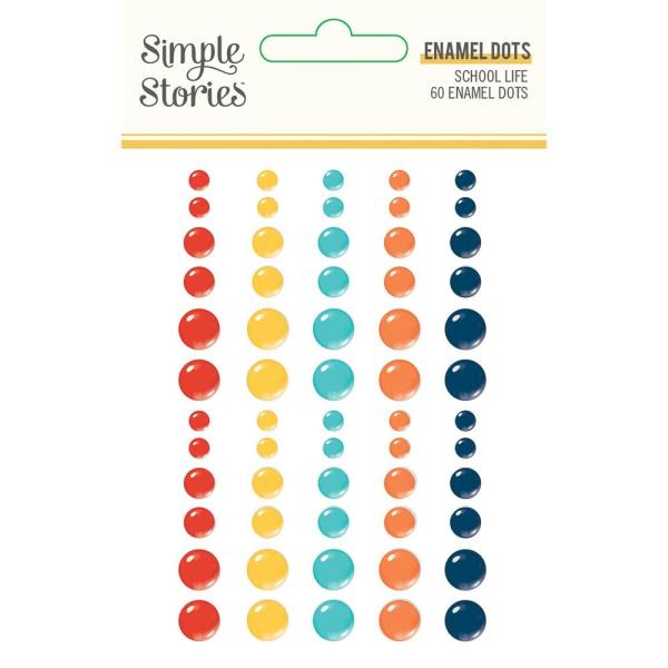 Simple Stories   School Life  Enamel Dots