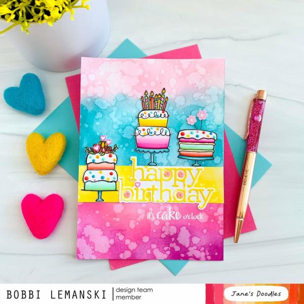 Janes Doodles "Cake!" Clear Stamp - Stempelset