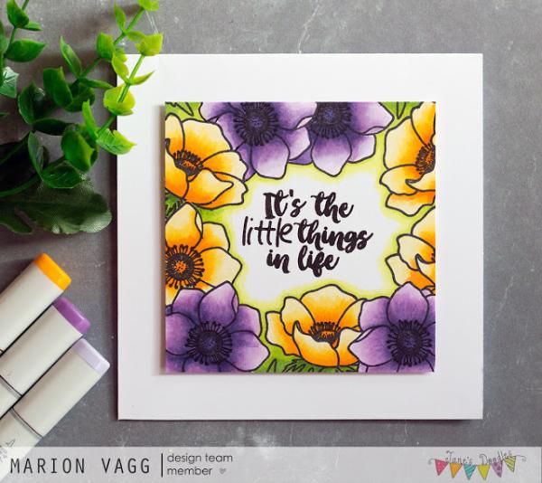 Janes Doodles " Anemone" Clear Stamp - Stempelset