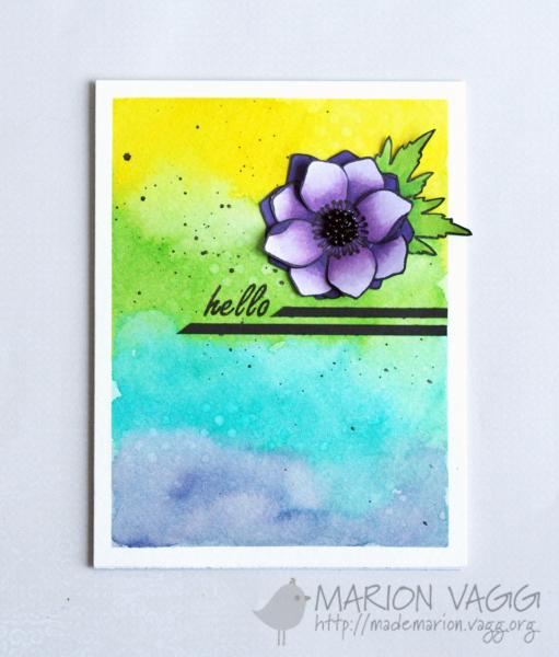 Janes Doodles " Anemone" Clear Stamp - Stempelset
