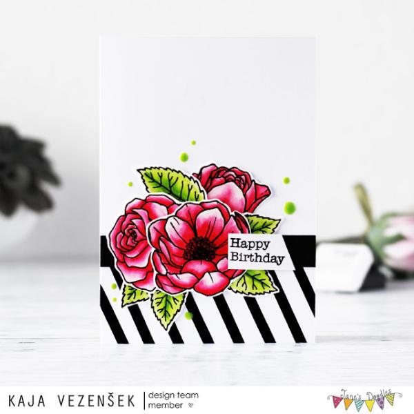 Janes Doodles " Bloom" Clear Stamp - Stempelset