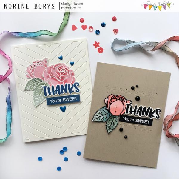 Janes Doodles " Bloom" Clear Stamp - Stempelset