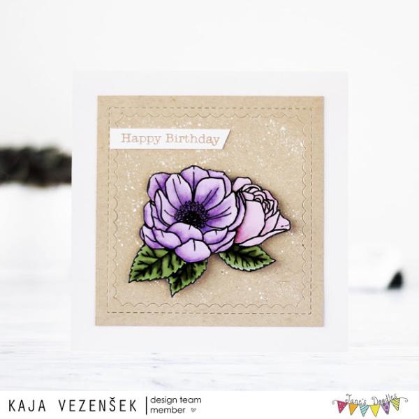 Janes Doodles " Bloom" Clear Stamp - Stempelset