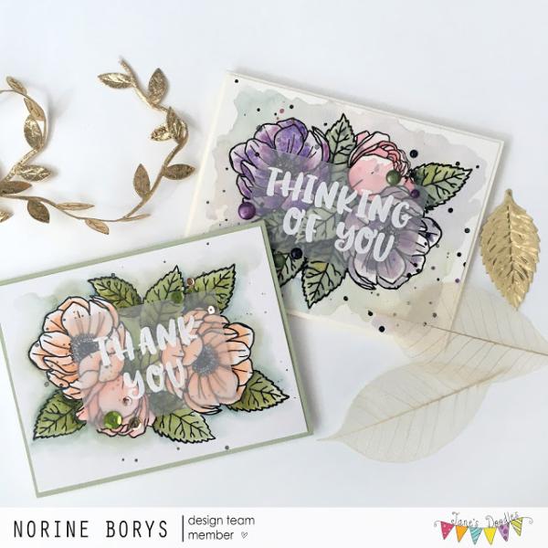 Janes Doodles " Bloom" Clear Stamp - Stempelset