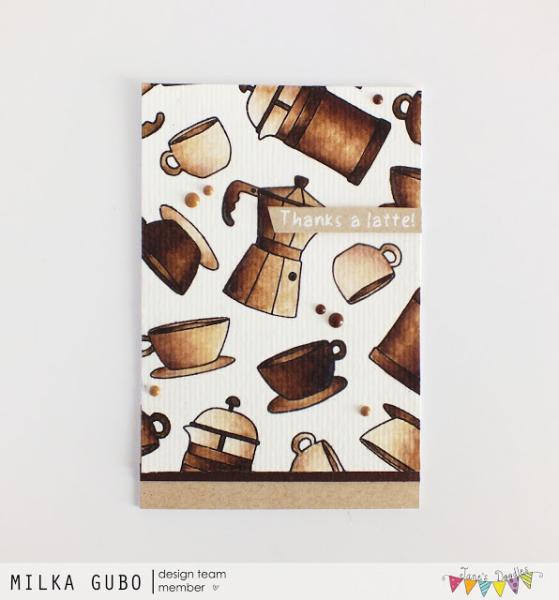 Janes Doodles " Coffee Time" Clear Stamp - Stempelset