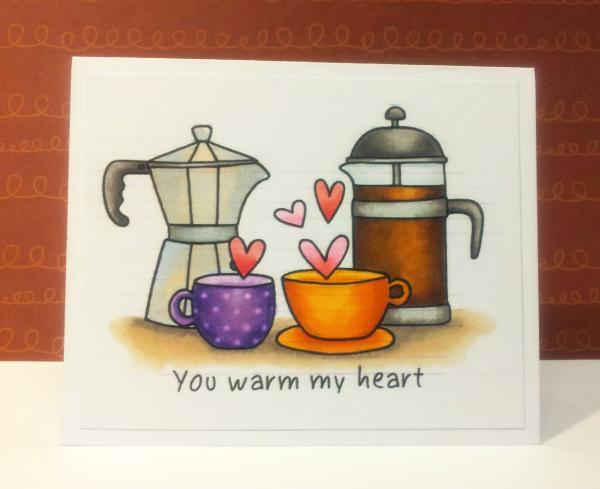 Janes Doodles " Coffee Time" Clear Stamp - Stempelset