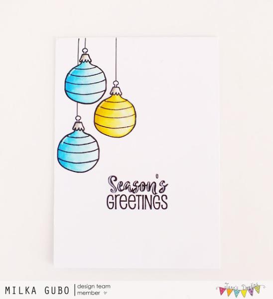 Janes Doodles " Deck the Halls" Clear Stamp - Stempelset