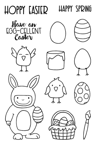 Janes Doodles " Funny Bunny" Clear Stamp - Stempelset