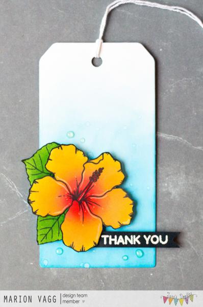 Janes Doodles " Hibiscus" Clear Stamp - Stempelset