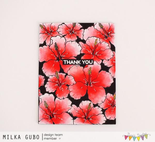 Janes Doodles " Hibiscus" Clear Stamp - Stempelset