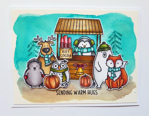 Janes Doodles " Hot Cocoa" Clear Stamp - Stempelset