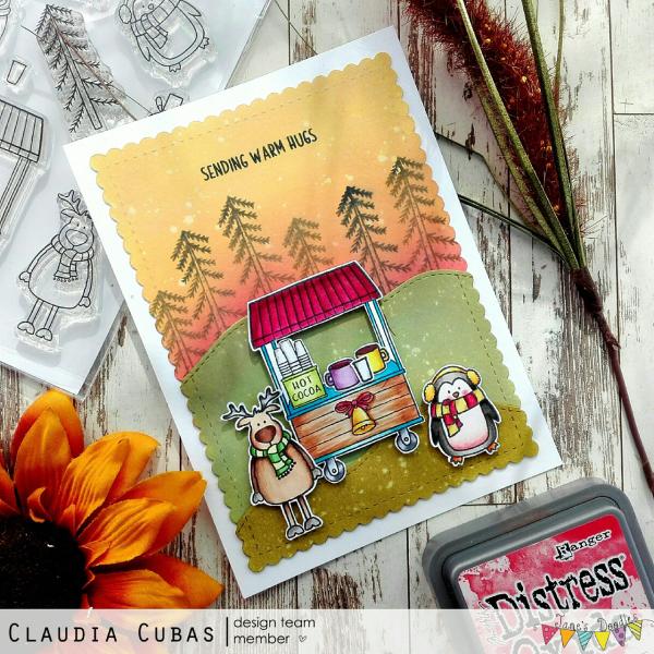 Janes Doodles " Hot Cocoa" Clear Stamp - Stempelset