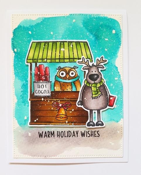 Janes Doodles " Hot Cocoa" Clear Stamp - Stempelset