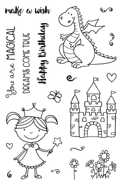 Janes Doodles " Magical" Clear Stamp - Stempelset