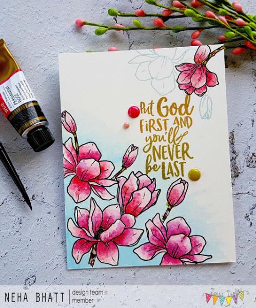 Janes Doodles " Magnolia" Clear Stamp - Stempelset