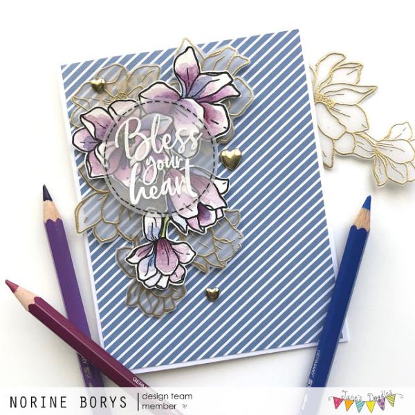 Janes Doodles " Magnolia" Clear Stamp - Stempelset