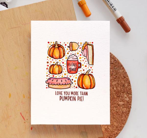 Janes Doodles " Pumpkin Spice" Clear Stamp - Stempelset