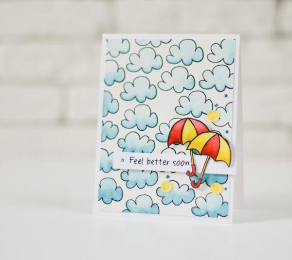 Janes Doodles " Rain or Shine" Clear Stamp - Stempelset