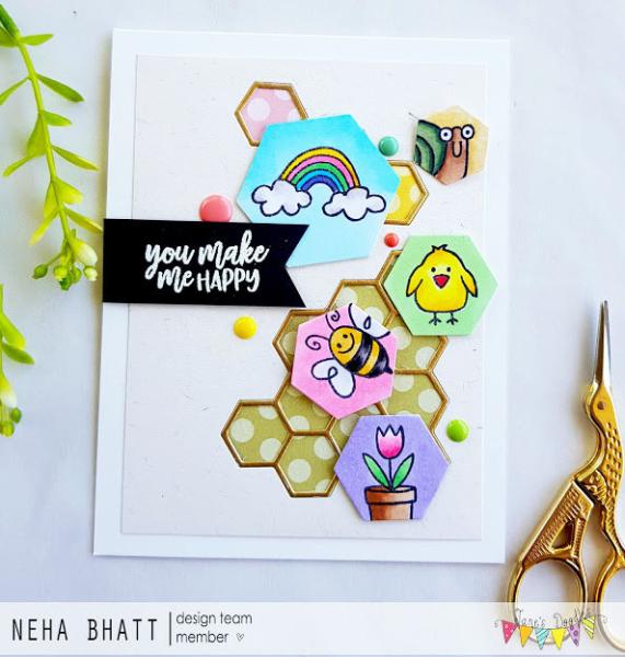 Janes Doodles " Spring Icons" Clear Stamp - Stempelset