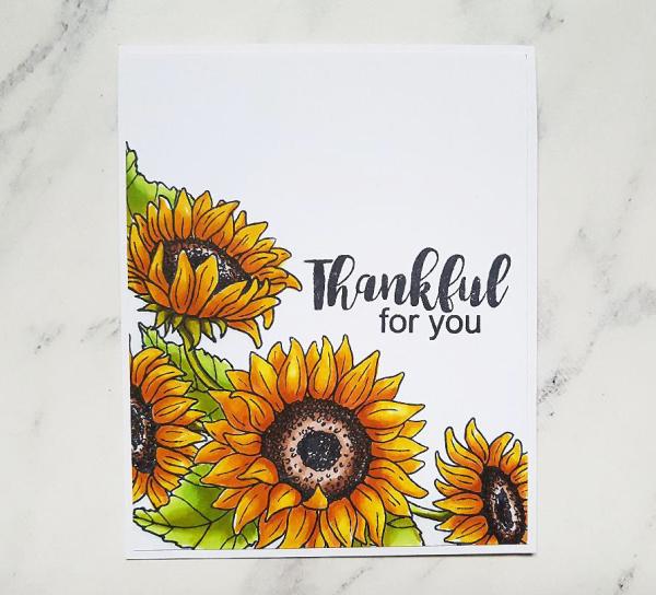 Janes Doodles " Sunflowers" Clear Stamp - Stempelset