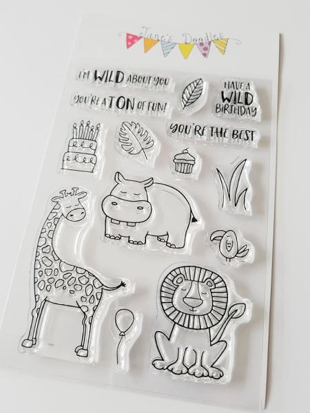 Janes Doodles " Wild" Clear Stamp - Stempelset
