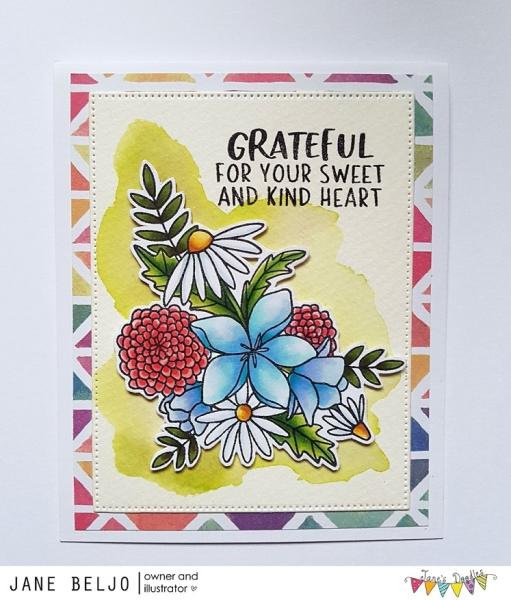 Janes Doodles " Wild Flowers" Clear Stamp - Stempelset