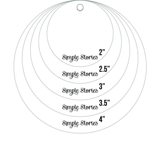Simple Stories Simple  SN@P! Photo Crops Circle  - Schablone