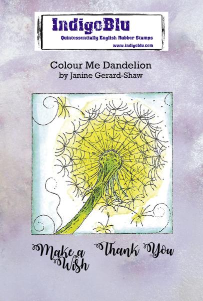 IndigoBlu "Colour Me Dandelion" A6 Rubber Stamp