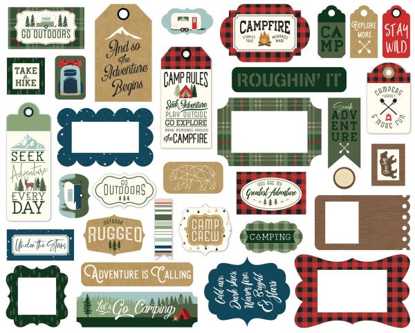 Echo Park "Let's Go Camping" Frames & Tags
