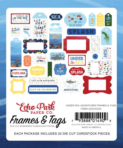 Echo Park "Under Sea Adventures" Frames & Tags