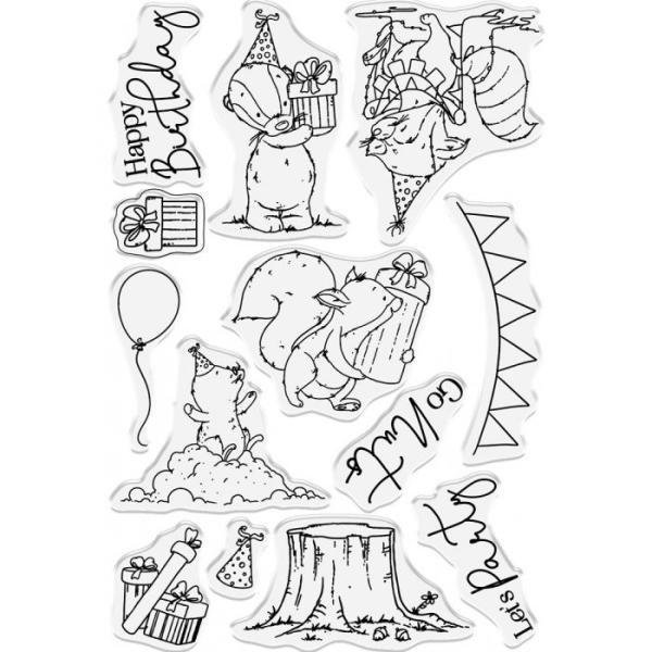 Crafters Companion -Lee Holland Stamp & Die Birthday Wishes - Stanze & Stempel