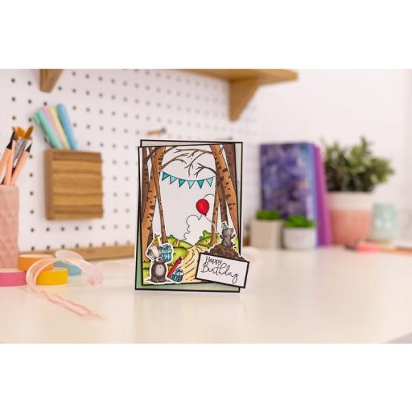 Crafters Companion -Lee Holland Stamp & Die Birthday Wishes - Stanze & Stempel