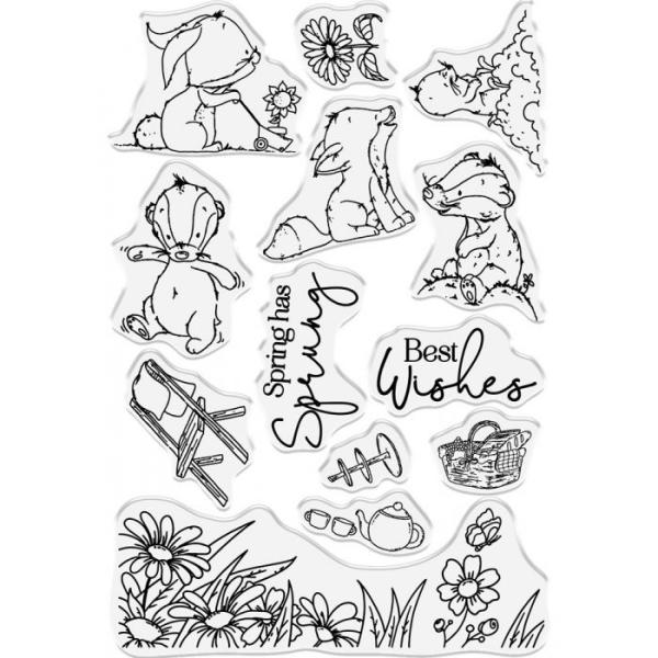 Crafters Companion -Lee Holland Stamp & Die Spring has Sprung - Stanze & Stempel