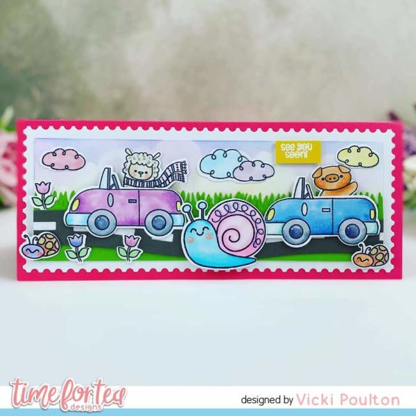 Time For Tea Clear Stamps Car Critters 