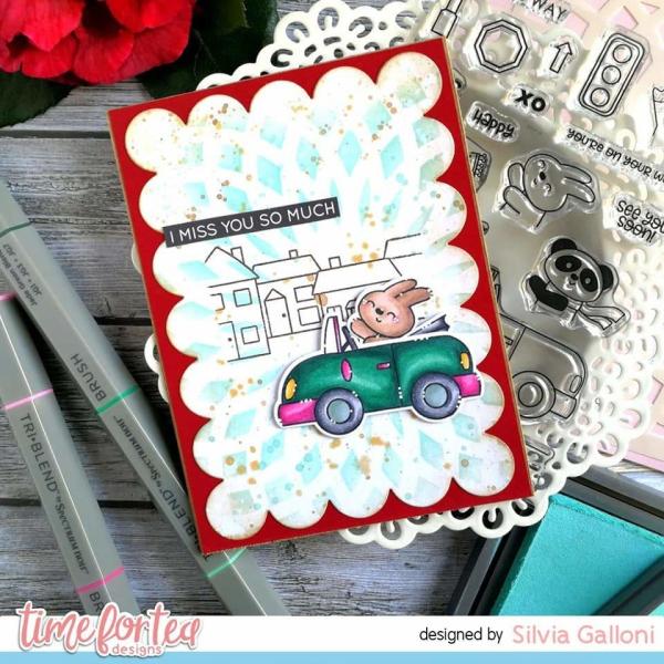 Time For Tea Clear Stamps Car Critters 