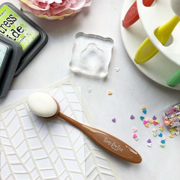 Time For Tea  Beautiful Blender Brush Large Chocolate