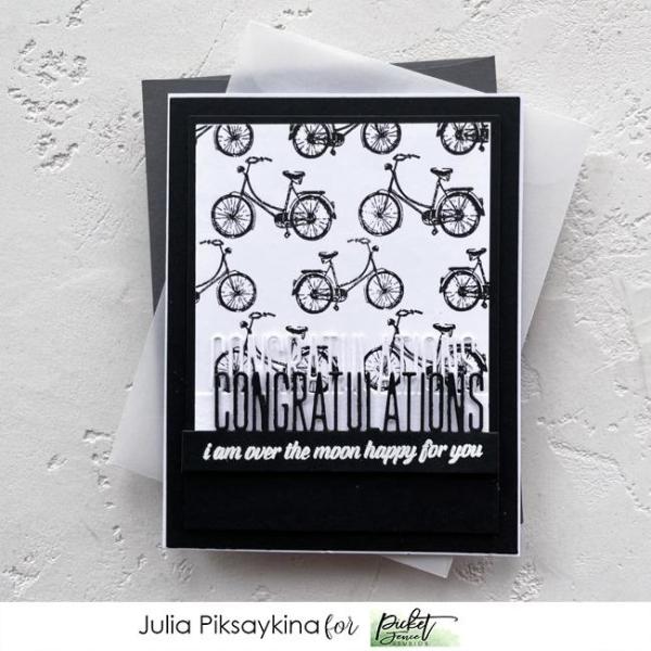 Picket Fence Studios Congratulations Word Topper  Die (PFSD-180)