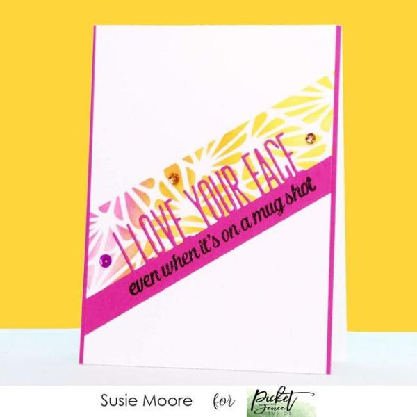 Picket Fence Studios I Love Your Face Word Topper  Die (PFSD-182)