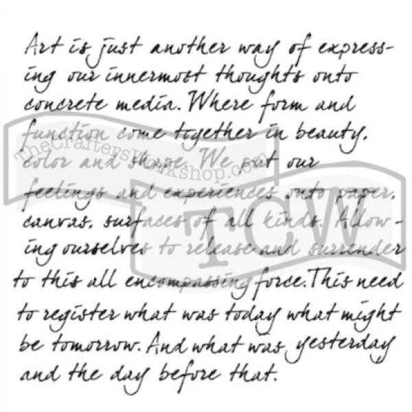 The Crafters Workshop Stencil Art Is   Stencil - Schablone 6x6"