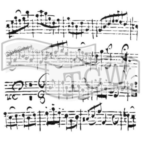The Crafters Workshop Sheet Music   Stencil - Schablone 6x6"